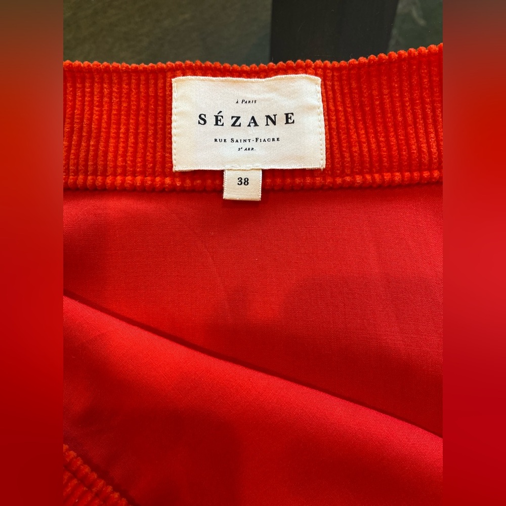 Sezane Nesta Corduroy Midi Skirt Sz 38/US 6 Sézane - Picture 8 of 9